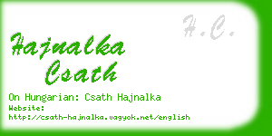 hajnalka csath business card